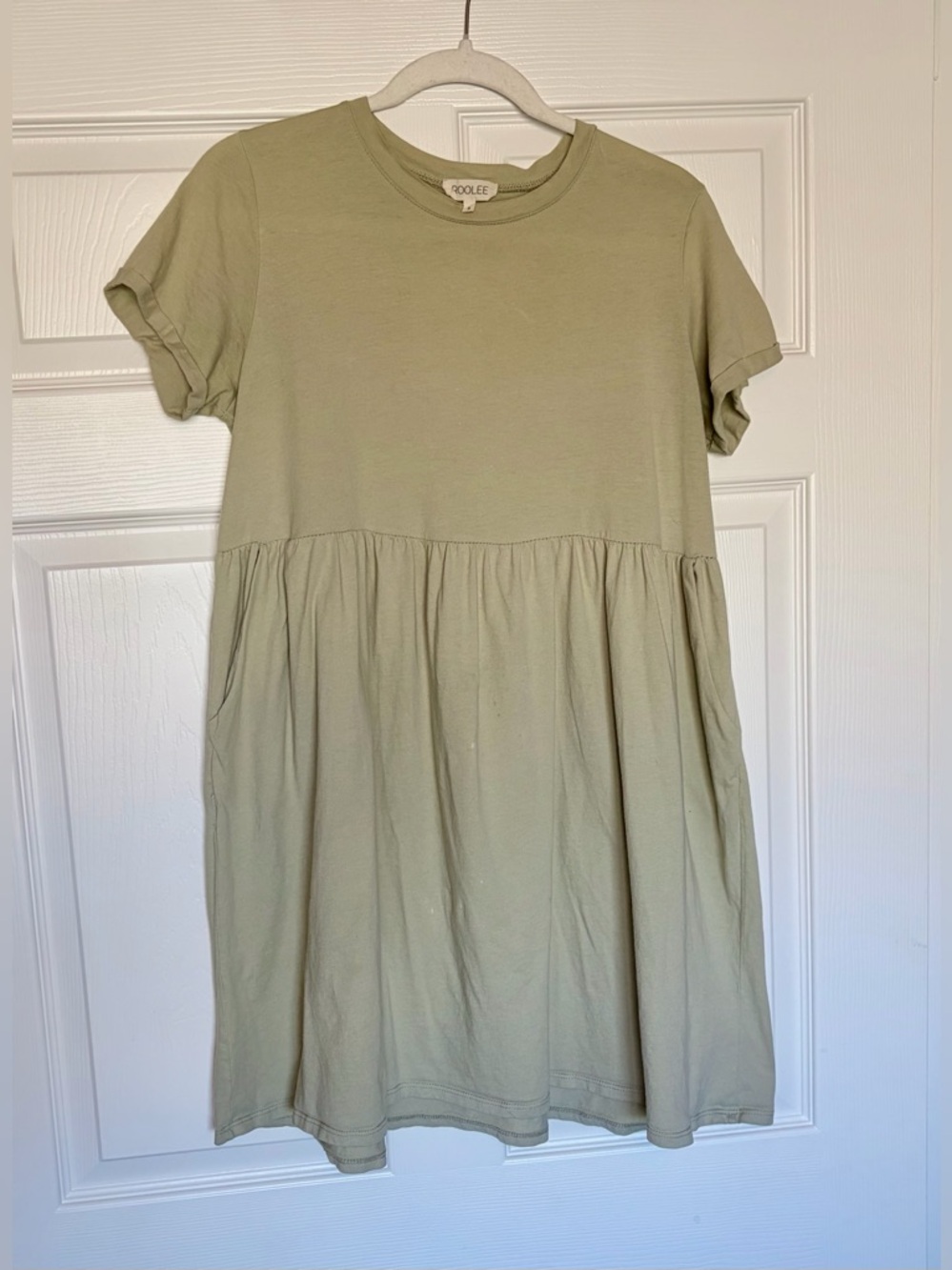 Light Sage Green Babydoll Dress — Size S